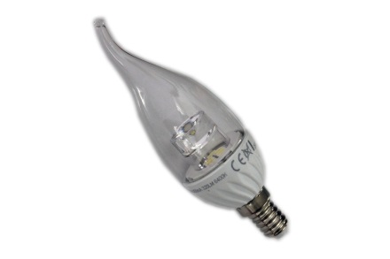 LED крушка - свещ извит връх E14 220~240V 4W 320Lm 6000~6400К