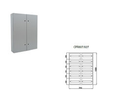 Разпределително табло с предпазни панели IP54, W750xH1000xD200mm, В.М.120мm, Рако+място за клеморед