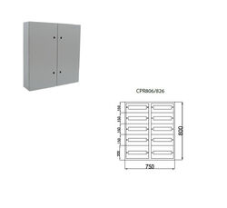 Разпрeделително табло с предпазни панели IP54, W750xH800xD200mm, В.М 90m+Рако+място за клеморед