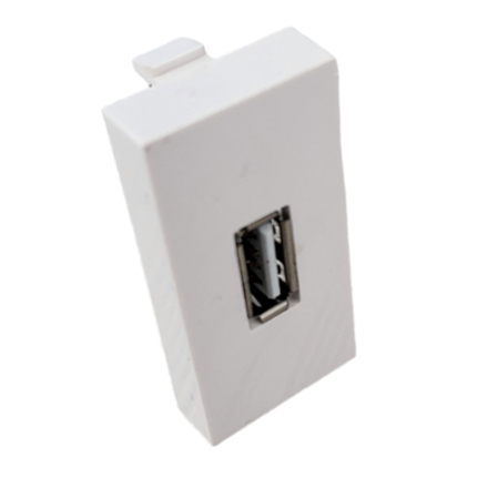 USB розетка Модул 1М  Цвят: Бял /45х22.5/