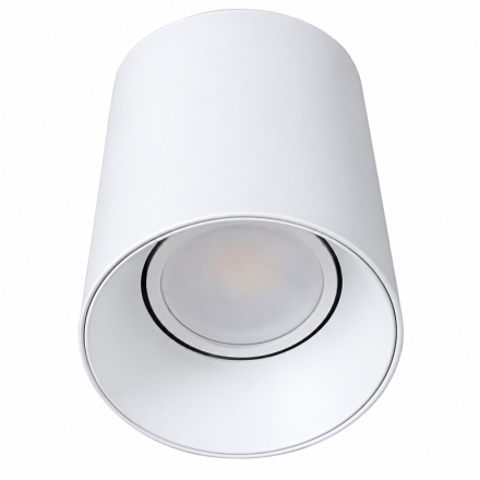 Кръгла луна за външен монтаж, бяла, GU10, Ø85×115 мм, IP20, LB LIGHT