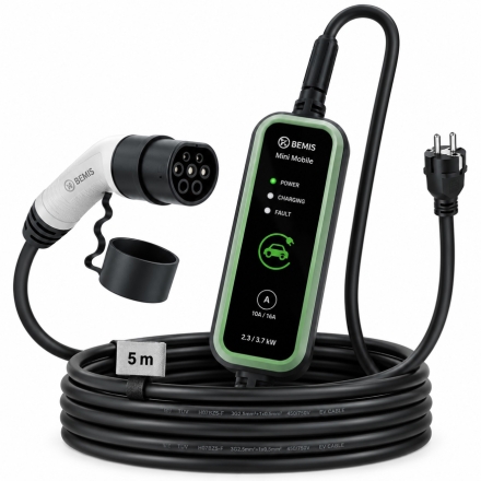 Зарядно за електромобил Mini Mobile Type 2, 3.7 kW, монофазно, 10/16A, кабел 5 m, BEMIS