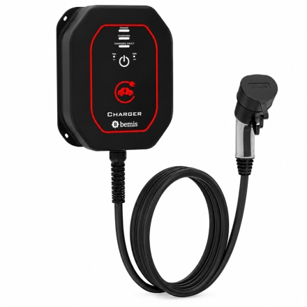 Зарядно за електромобил Charger 2 Type 2, 22 kW, трифазно, 32A, кабел 5 m, BEMIS