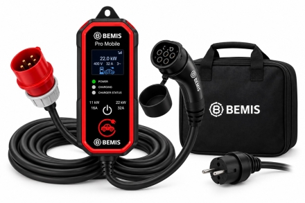 Зарядно за електромобил Pro Mobile Type 2, 22 kW, трифазно, 16/32A, кабел 5 m, BEMIS