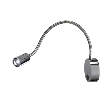 LED стенна лампа с подвижно рамо и ключ, 1 W